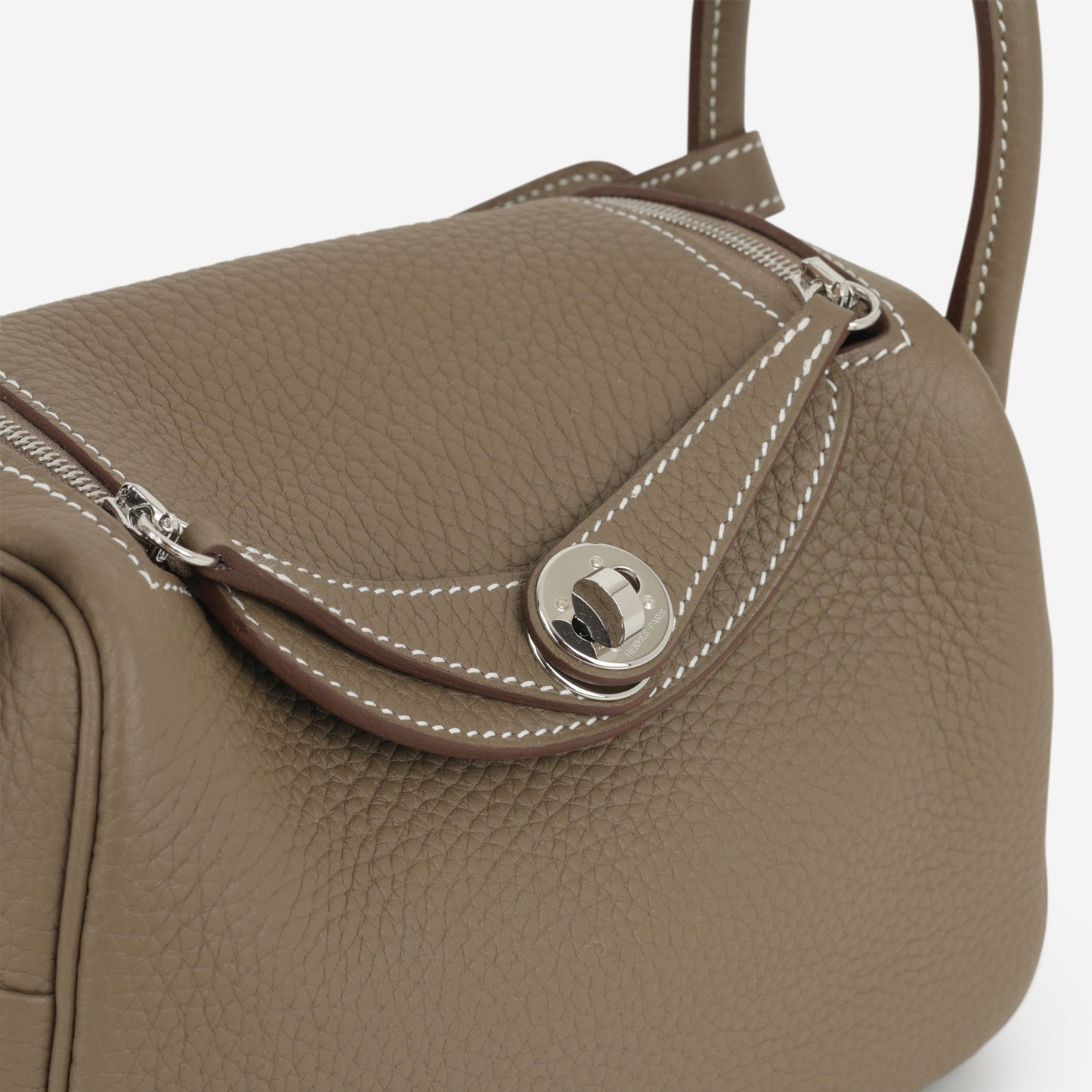 Hermès Mini Lindy - Etoupe Clemence | Palladium Hardware