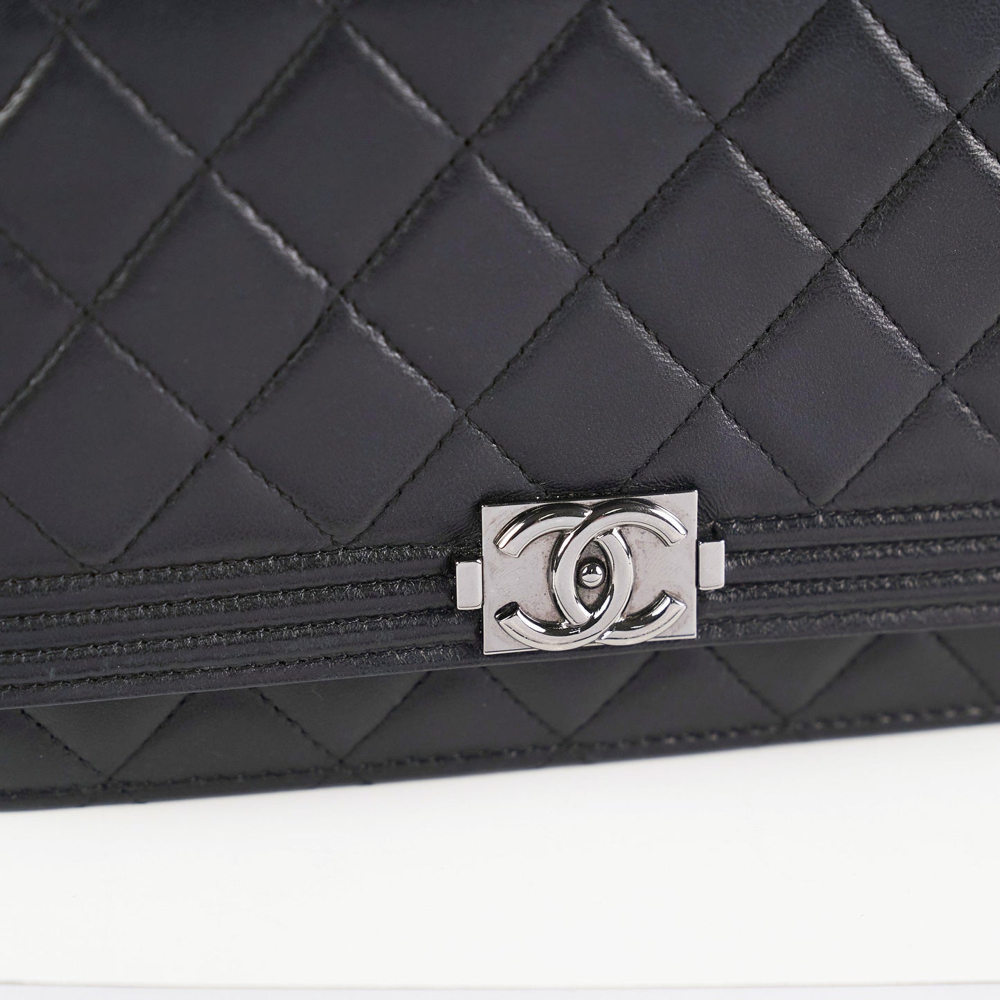 Chanel Boy Wallet On Chain WOC Lambskin Black
