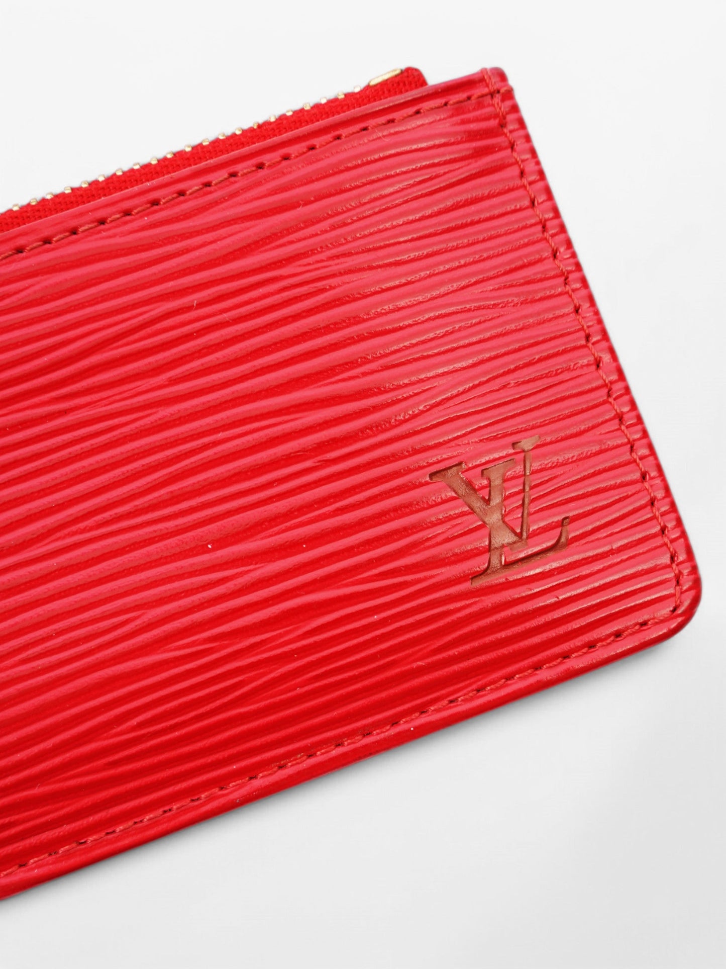 Louis Vuitton LV Coin Purse Red Epi Leather