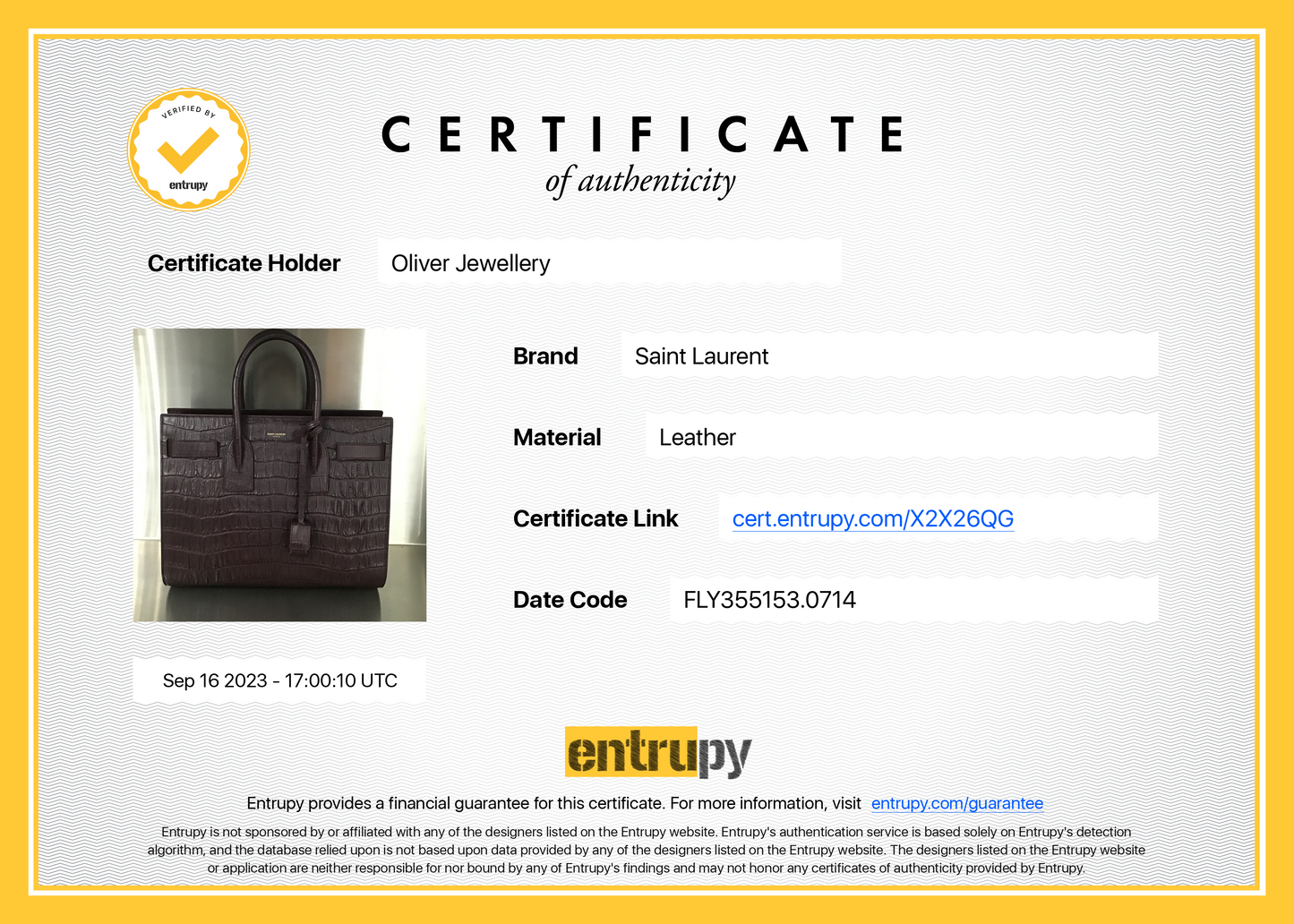 Saint Laurent Burgundy Crocodile Embossed Calfskin Small Sac De Jour