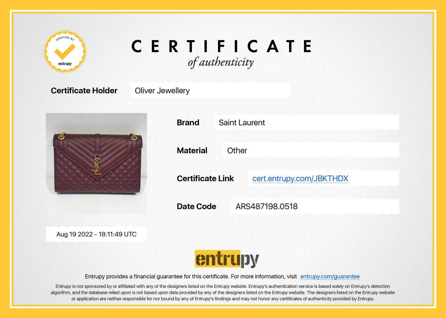 Saint Laurent Large Monogram Matelasse Envelope Chain Bag