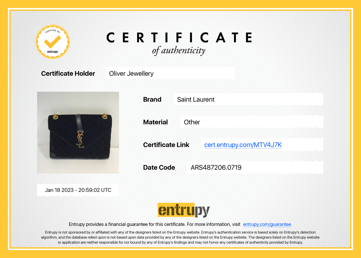 Saint Laurent Medium Velvet Mix Matelasse Envelope Chain Bag