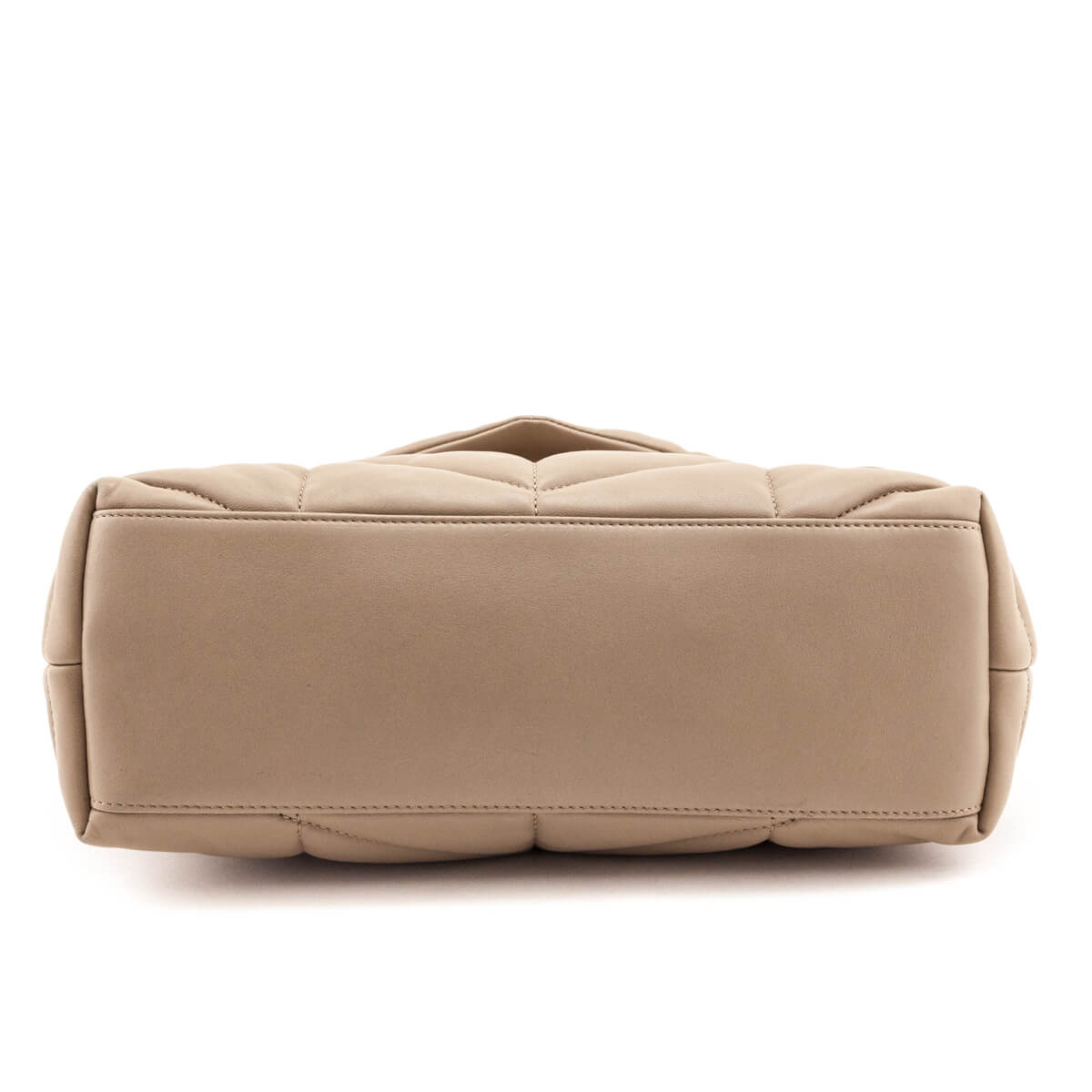 Luxury Saint Laurent Trending 2025 Beige Lambskin Quilted Small Loulou Puffer Satchel