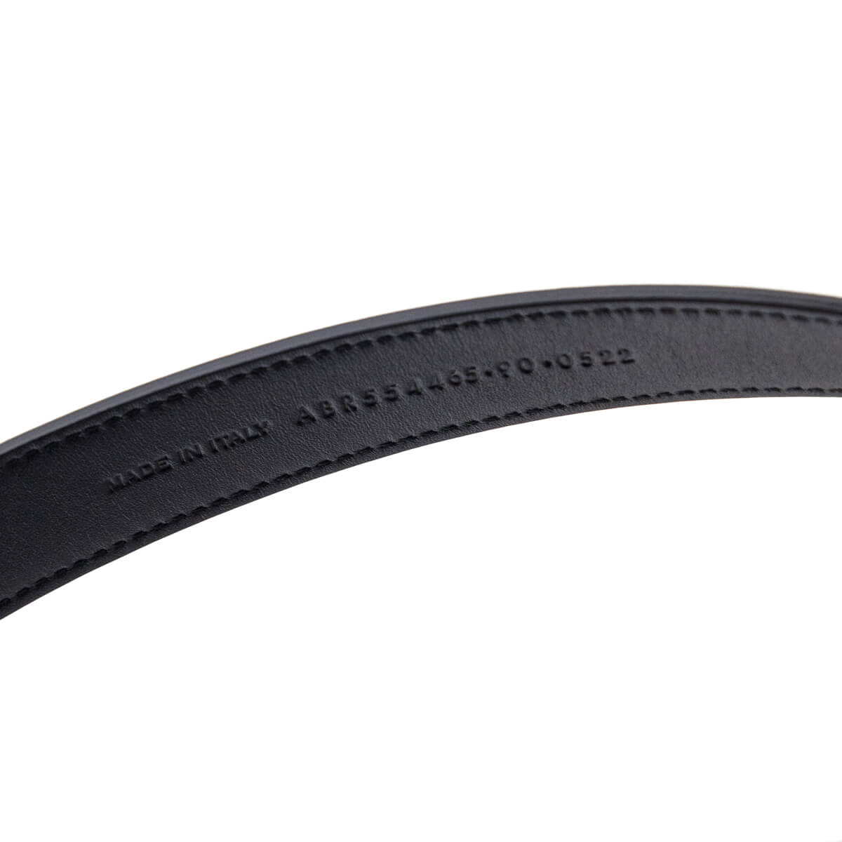 Luxury Saint Laurent Trending 2025 Black Cassandre Thin Belt Size L