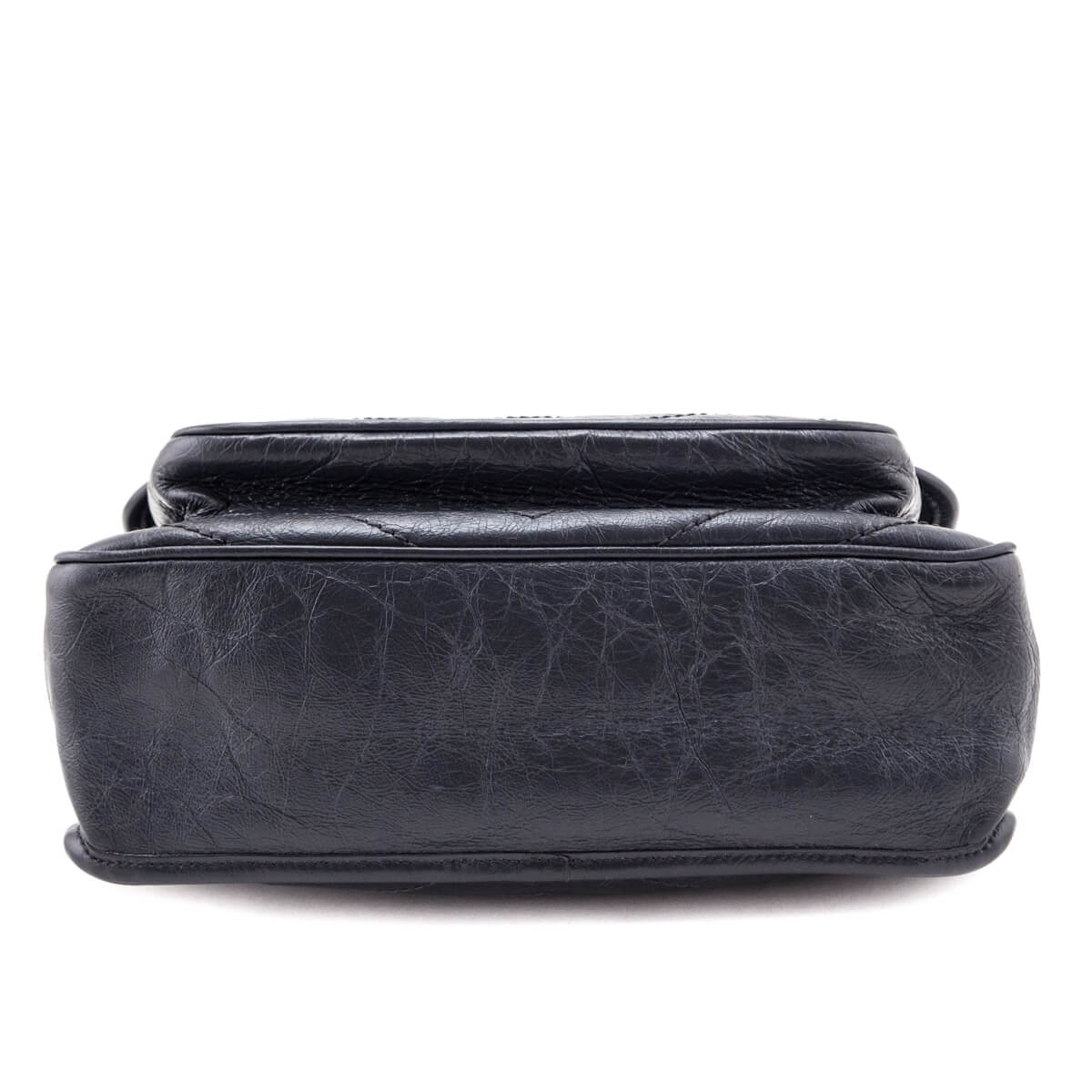 Saint Laurent Fog Crinkled Calfskin Matelasse Monogram Medium Niki Chain Satchel