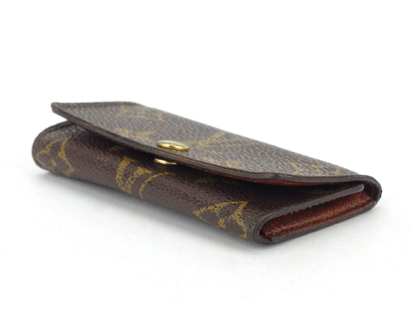LOUIS VUITTON Key case Key holder M62631 Brown beige gold Multicles4