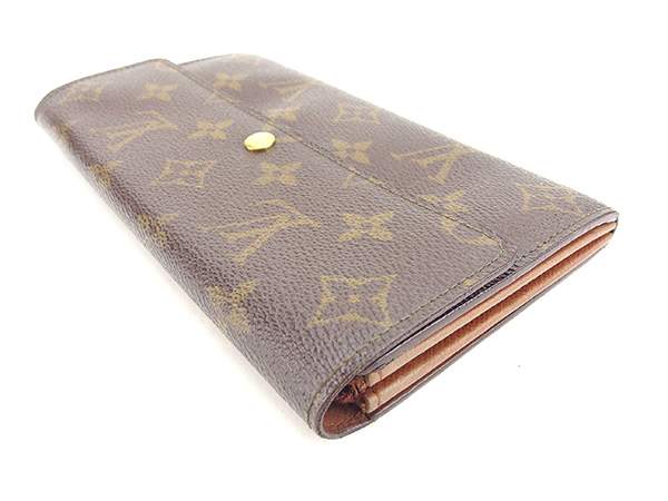 LOUIS VUITTON Long Wallet Purse M61724 Brown Pochette Porto Monécredi