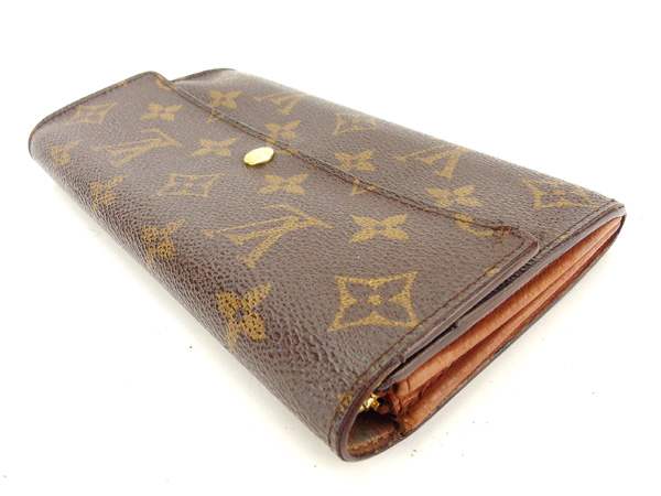LOUIS VUITTON Long Wallet Purse M61725 Brown Pochette Porto Monécredi