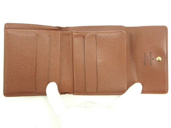 LOUIS VUITTON Bifold Wallet M61652 Brown Porte Monnaie Billets Cartes Credit