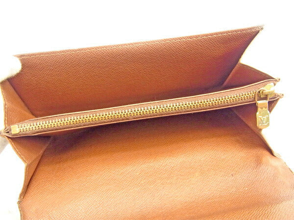 LOUIS VUITTON Long Wallet Purse M61725 Brown Pochette Porto Monécredi