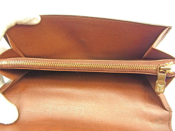 LOUIS VUITTON Long Wallet Purse M61724 Brown Pochette Porto Monécredi
