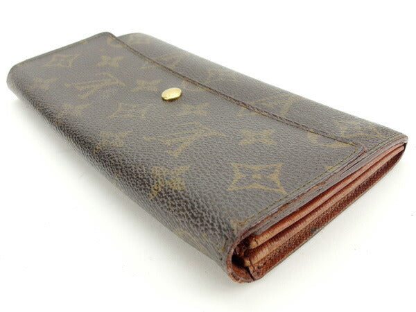 LOUIS VUITTON Long Wallet Purse M61724 Brown Pochette Porto Monécredi