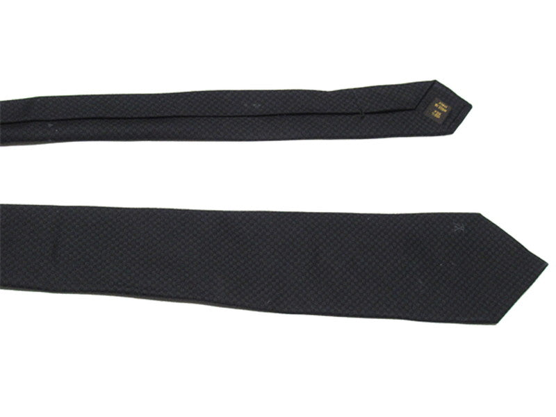 LOUIS VUITTON tie black Embroidered LV mark
