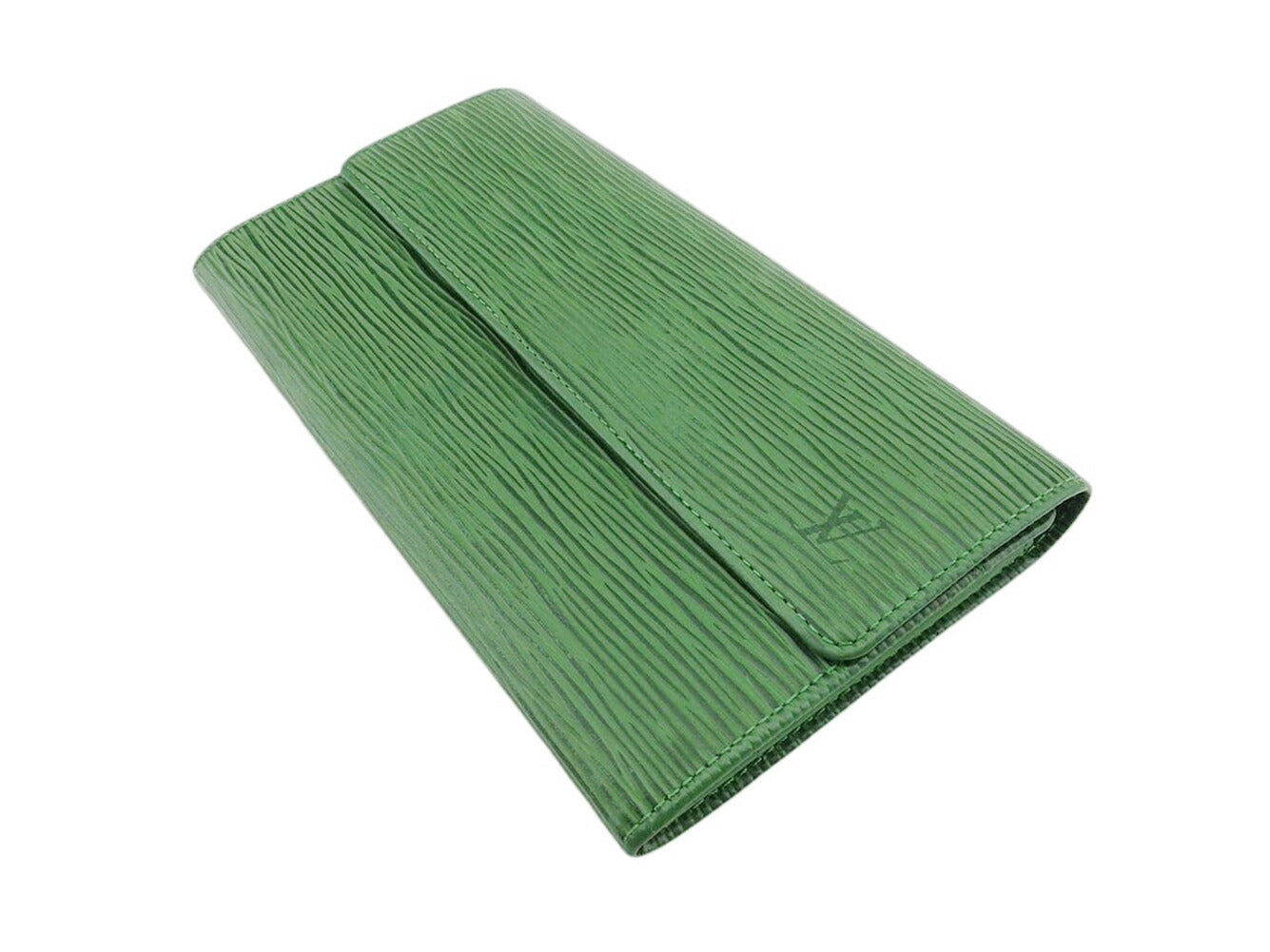 LOUIS VUITTON Long Wallet Purse M63574 Borneo Green Pochette Porto Monécredi