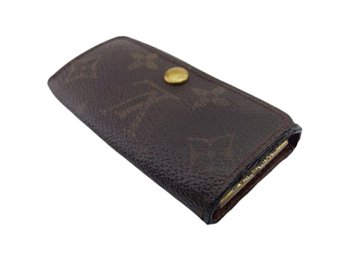 LOUIS VUITTON Key case Key holder M62631 Brown beige gold Multicles4