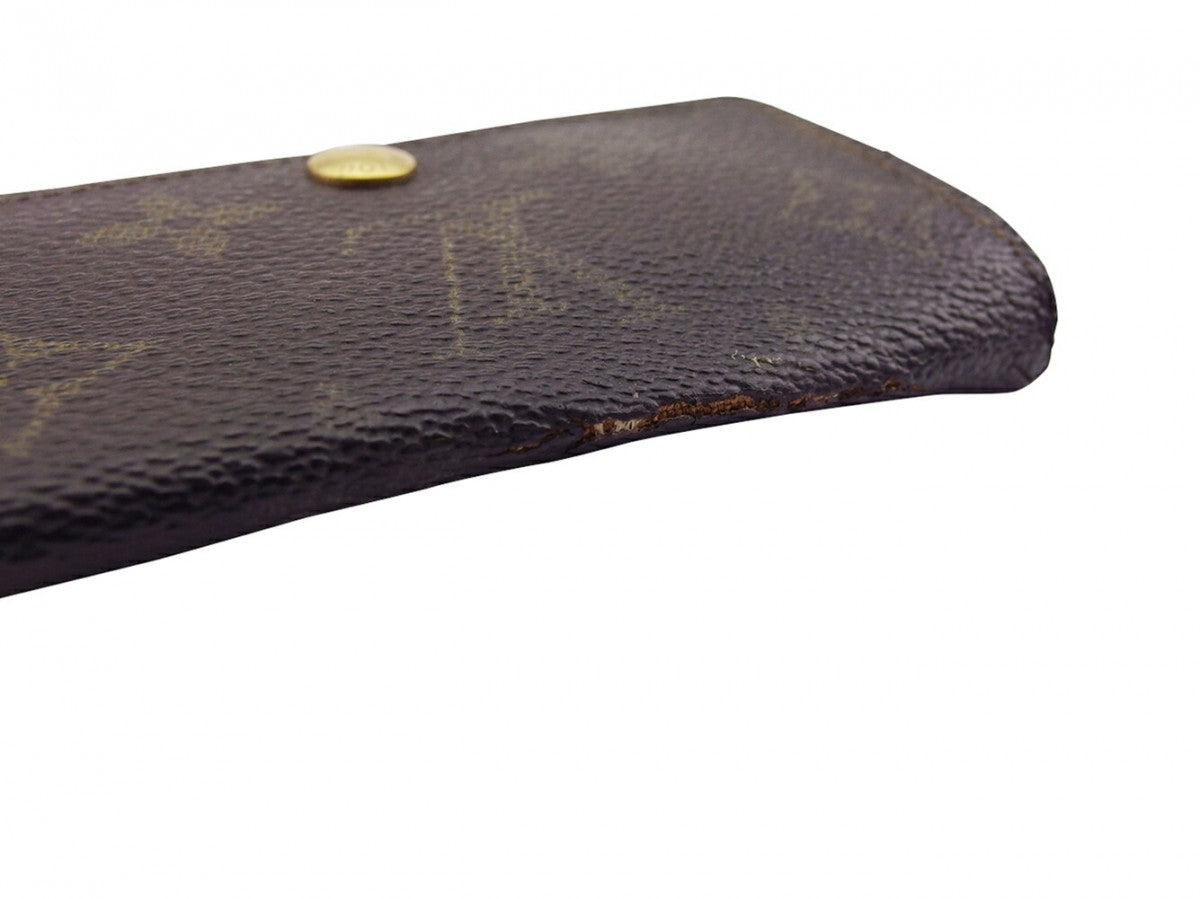 LOUIS VUITTON Key case Key holder Brown light brown Multicles6