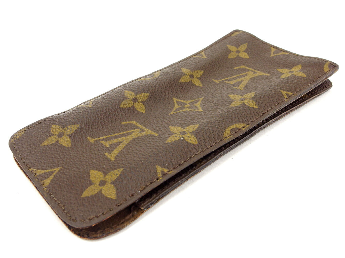 LOUIS VUITTON glasses case M62909 Brown