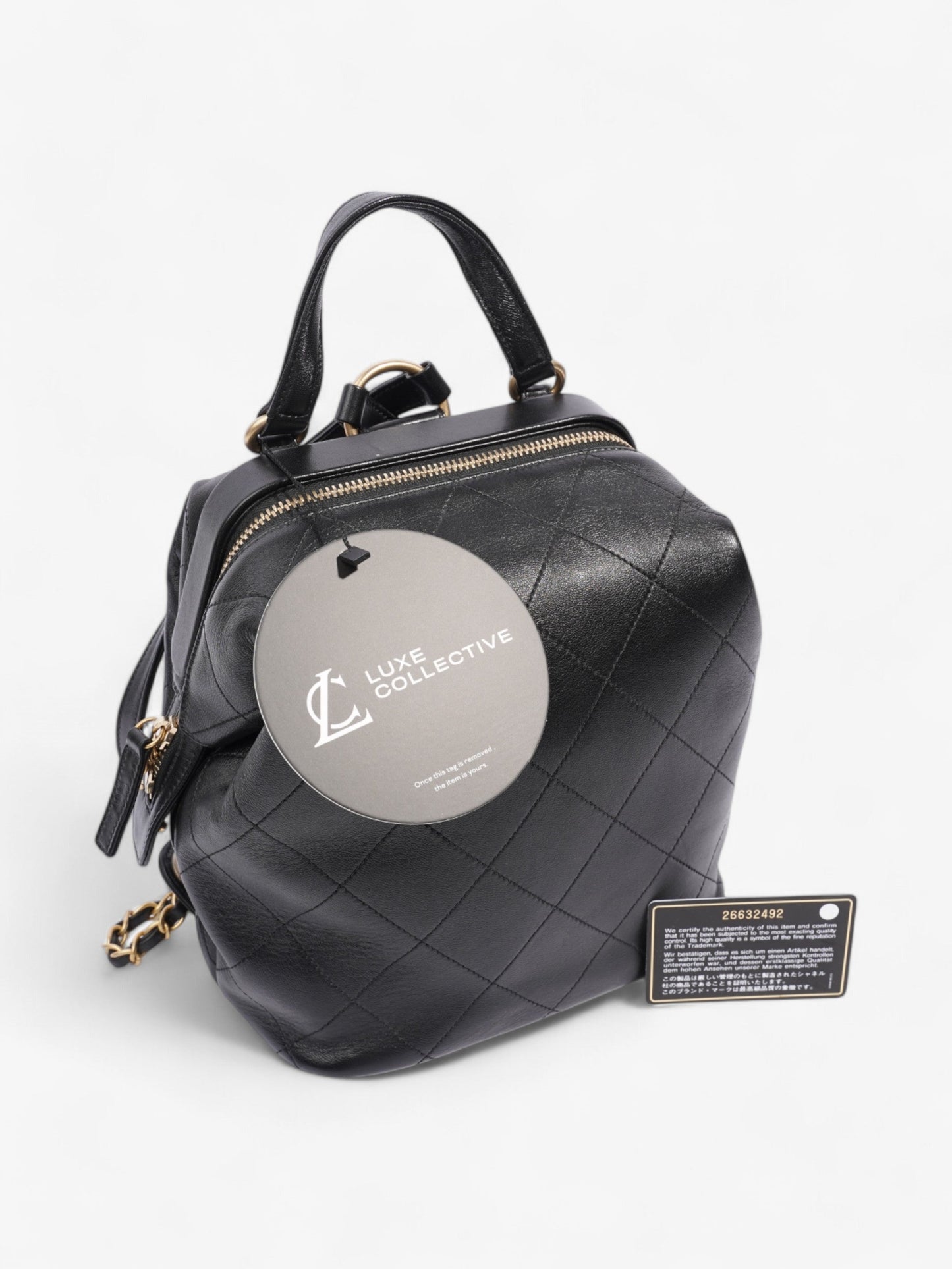 Chanel Timeless Backpack Black Lambskin Leather