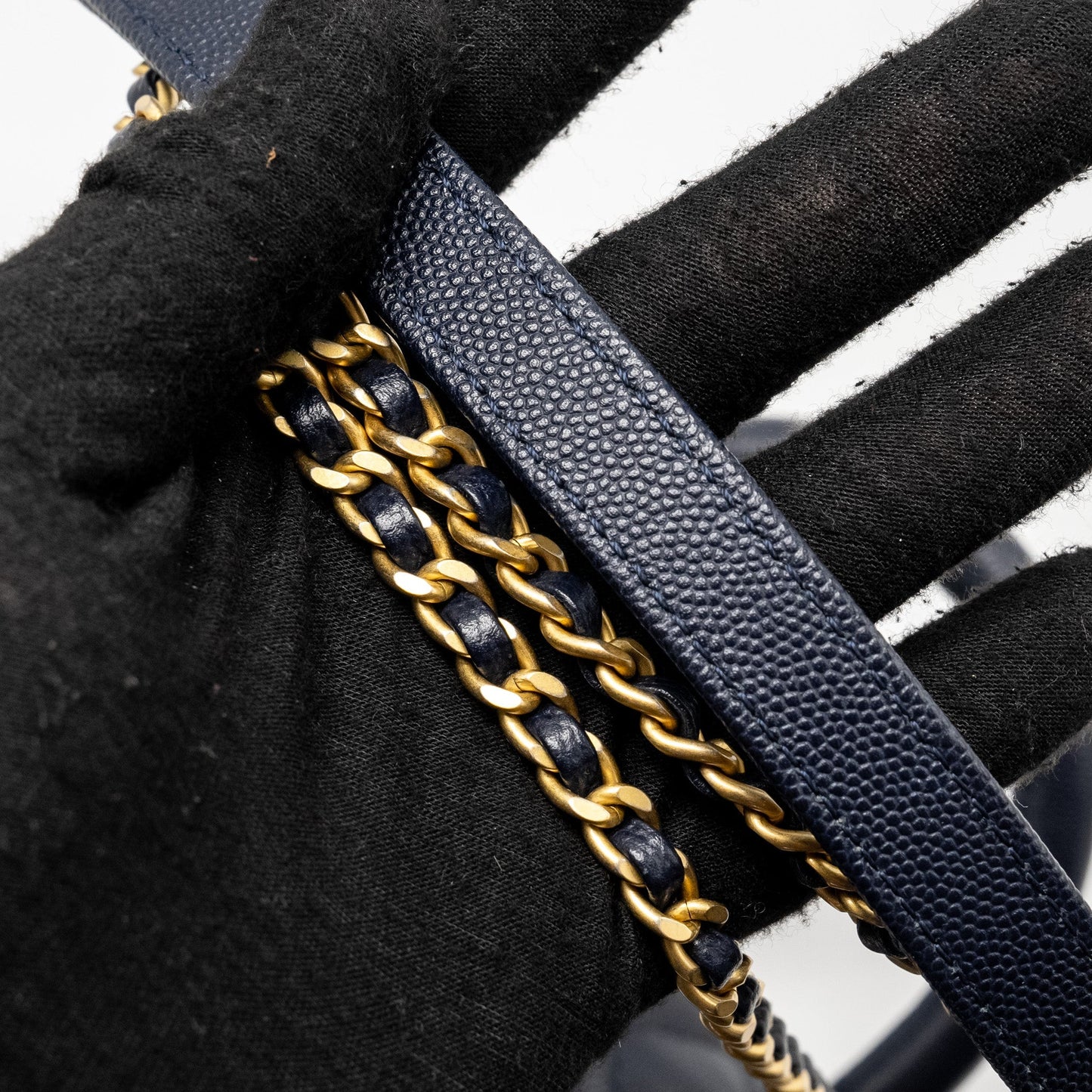 Chanel Small Coco Handle Caviar Navy
