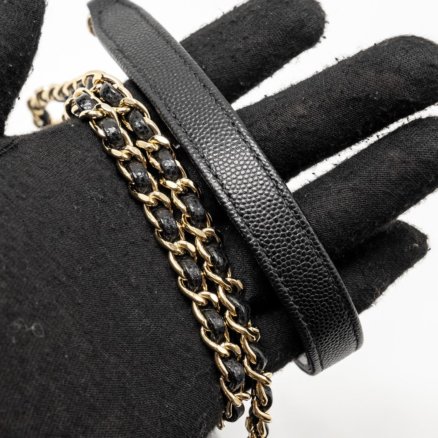 CHANEL Mini Coco Handle Caviar Black L (Microchip)