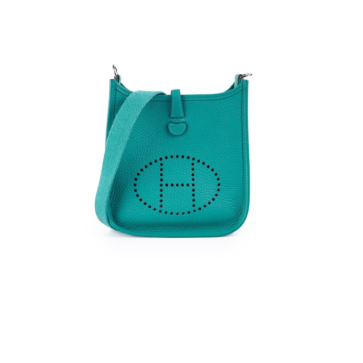 Hermes Mini Evelyne Green Clemence - D Stamp
