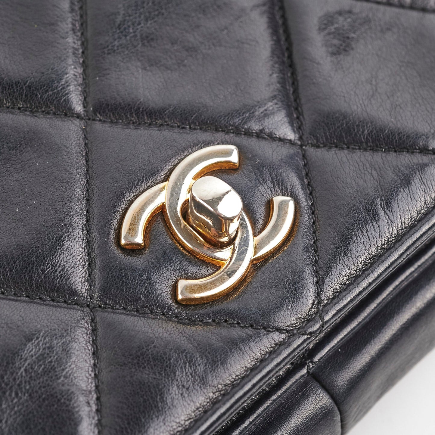 Chanel Lambskin Black Shoulder Bag