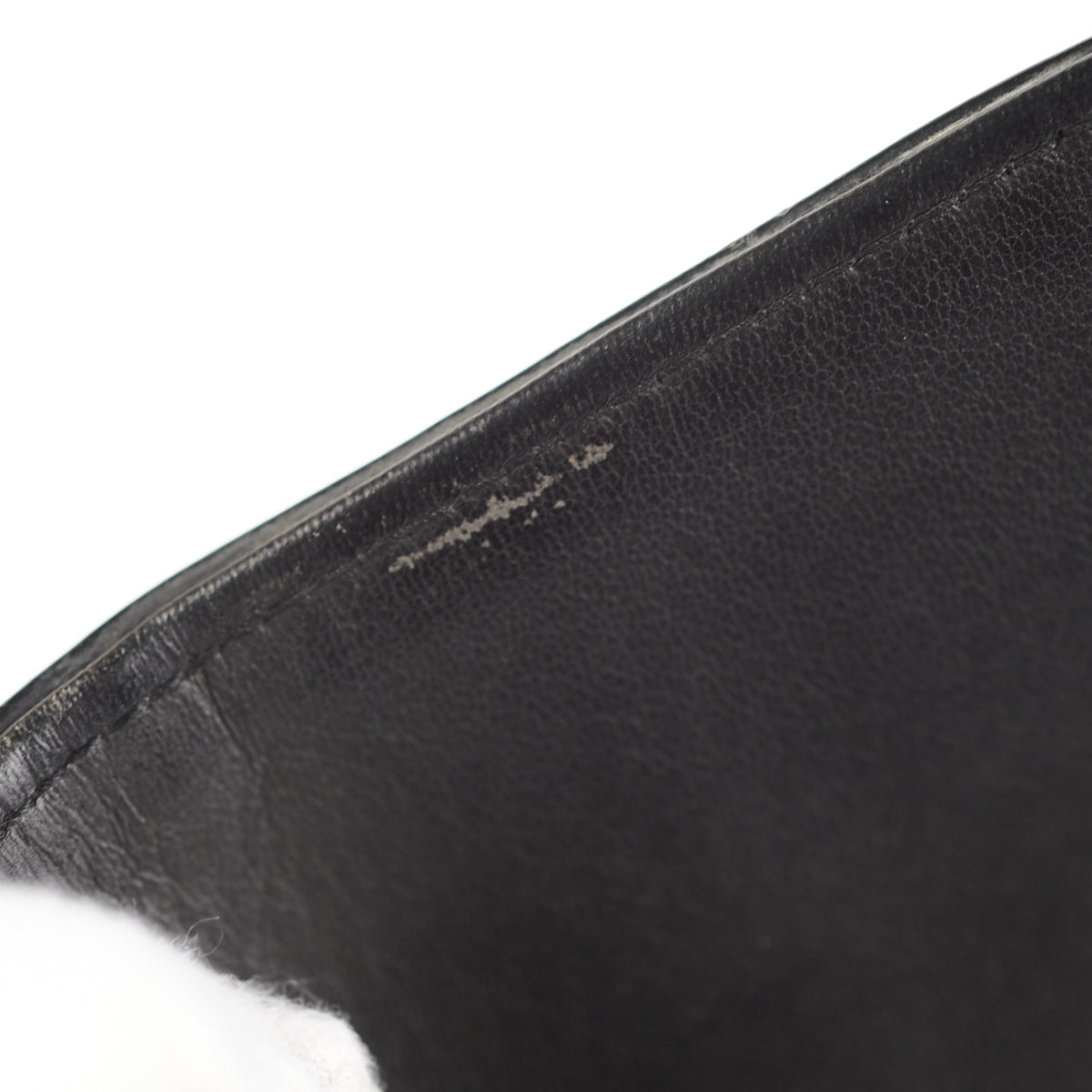 Chanel Vertical Half Flap Black Shiny Leather
