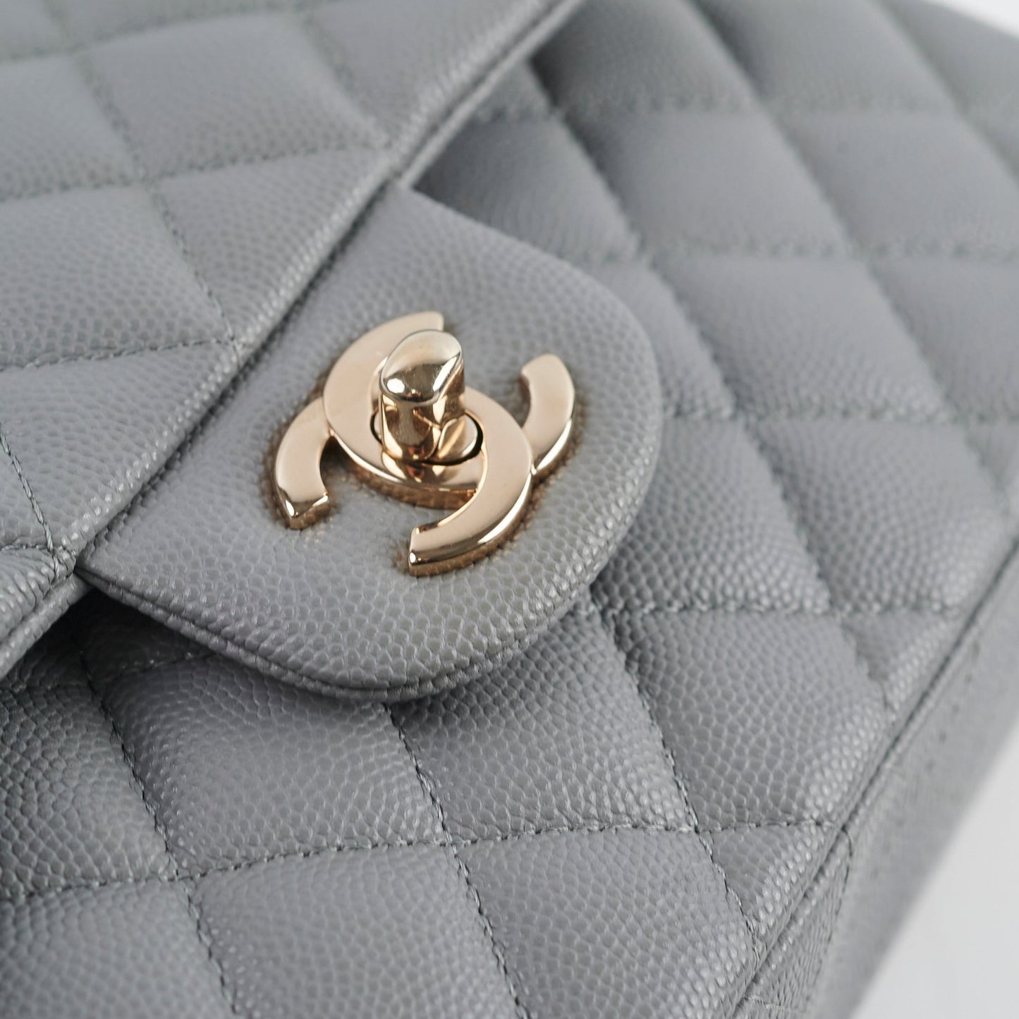 Chanel Classic Small Caviar Flap Grey 29 Series