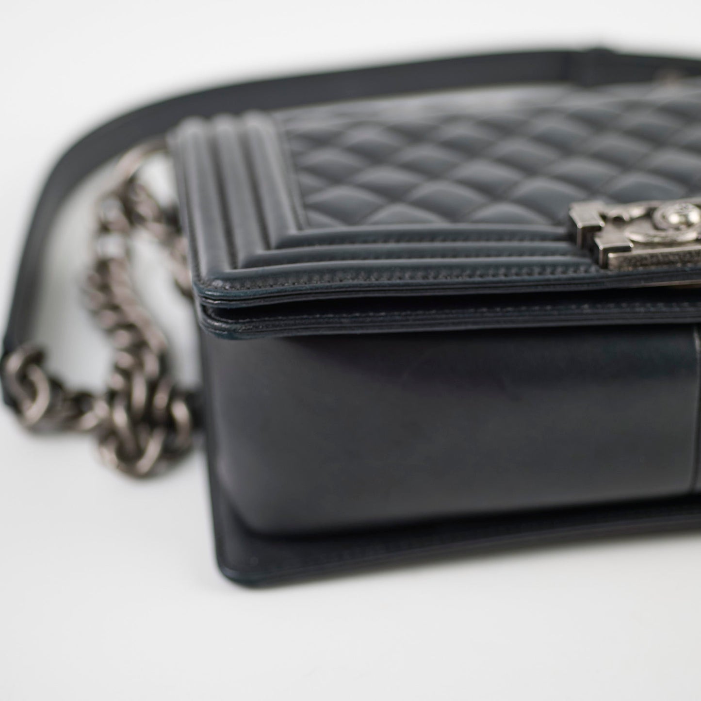 Chanel Old Medium Boy Black Lambskin - Series 23