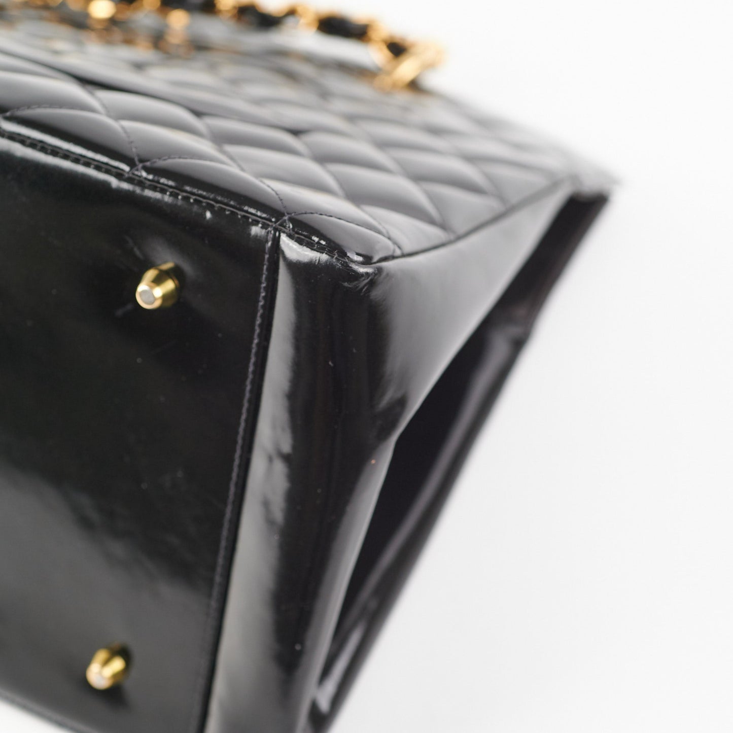 Chanel Patent Black Tote Black