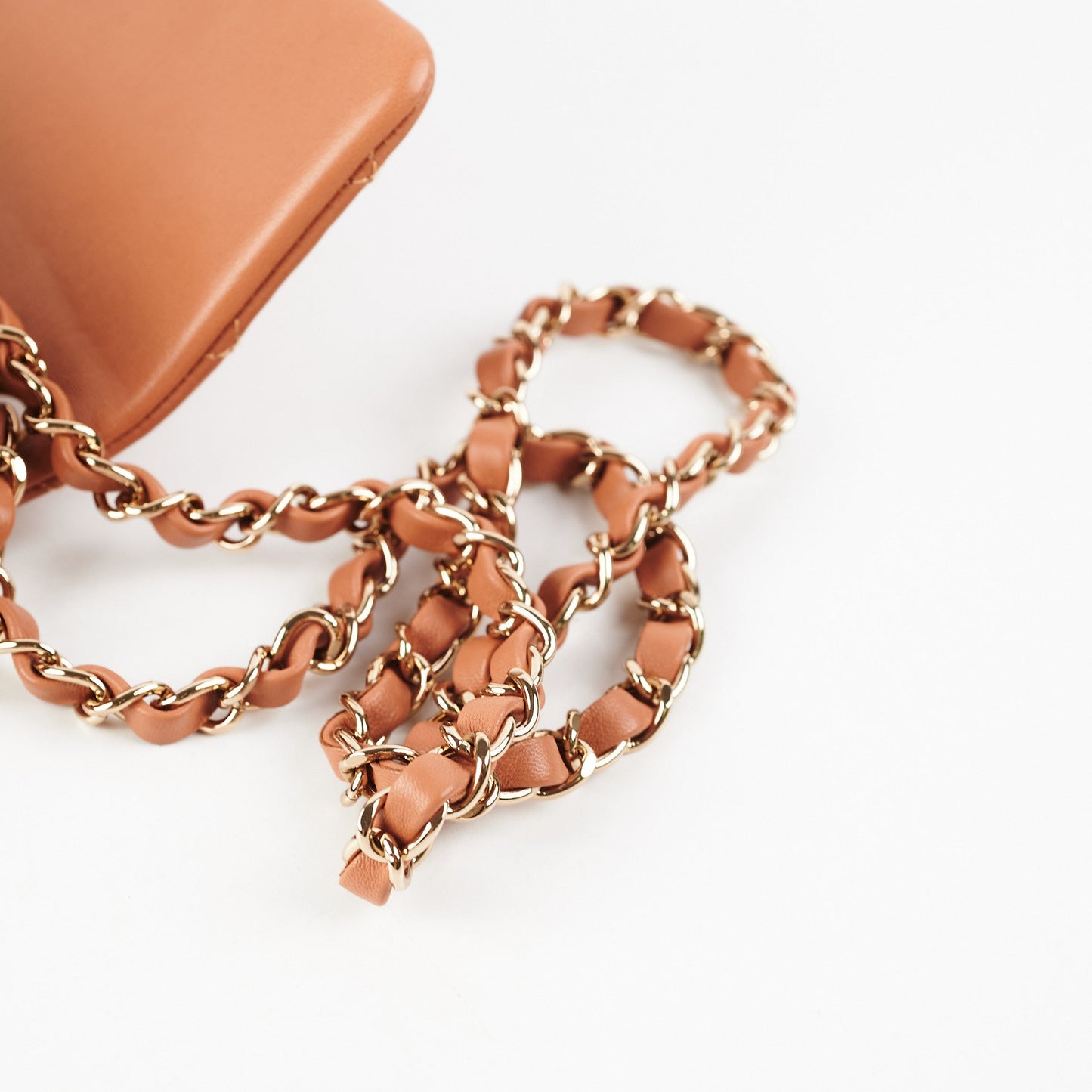 Chanel 21P Quilted Mini Square Caramel