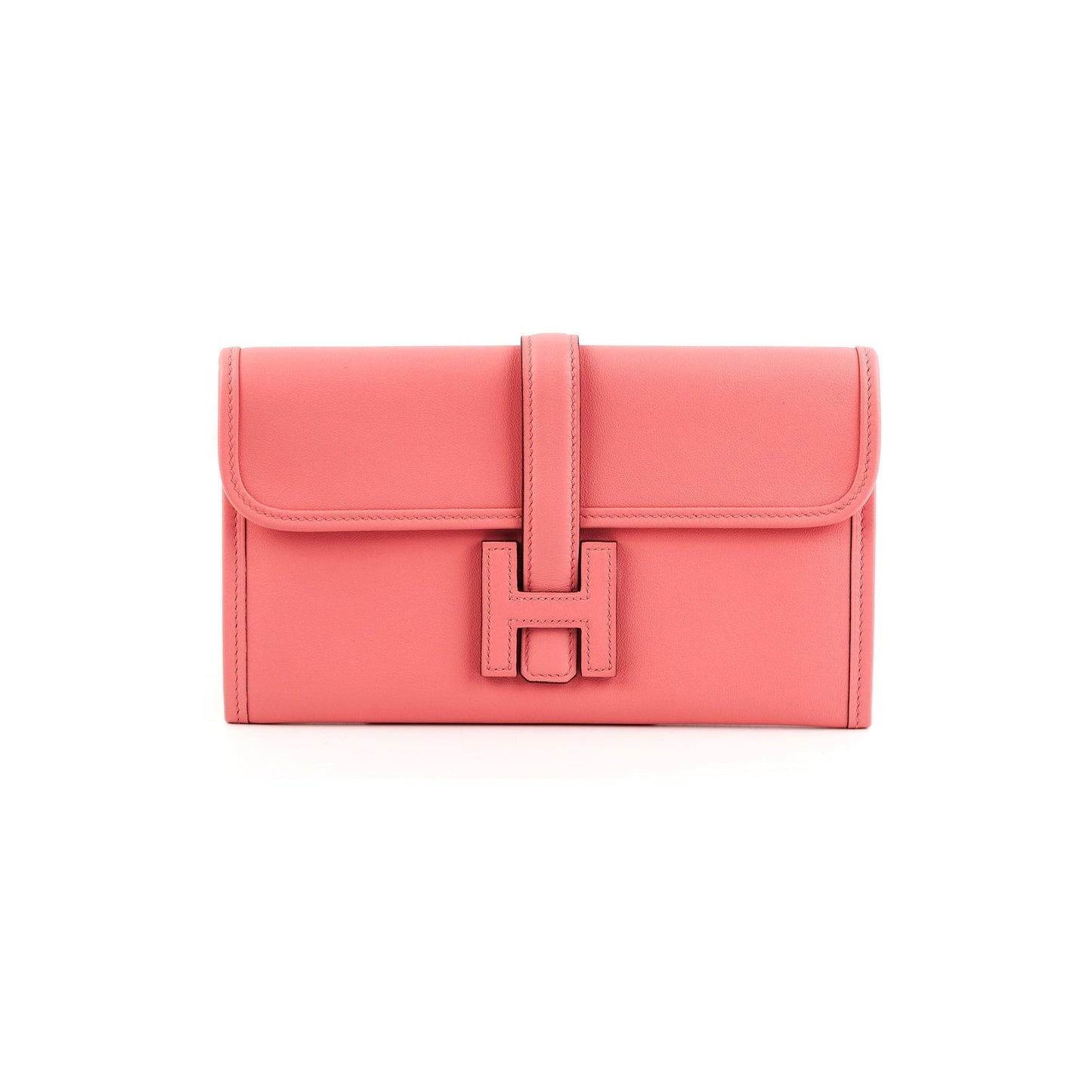 Hermes Jige Mini Swift Rose Clutch Duo - D Stamp