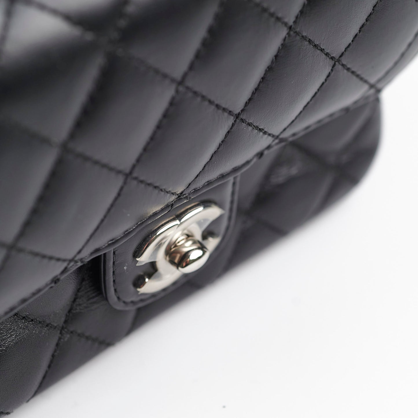 Chanel Double Camera Chevron Quilted Crossbody Bag Black/Dark Purple 26 series