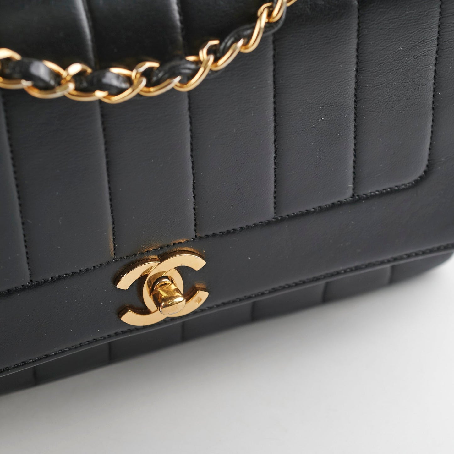Chanel Lambskin Vertical Flap Bag Black