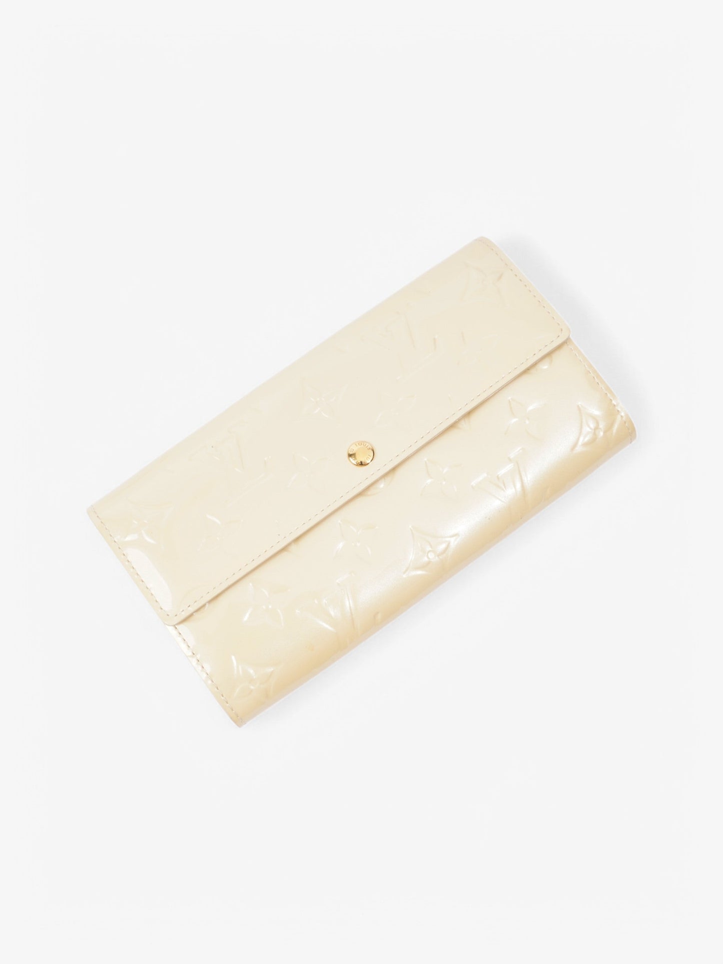 Louis Vuitton Sarah Wallet Cream Vernis Leather