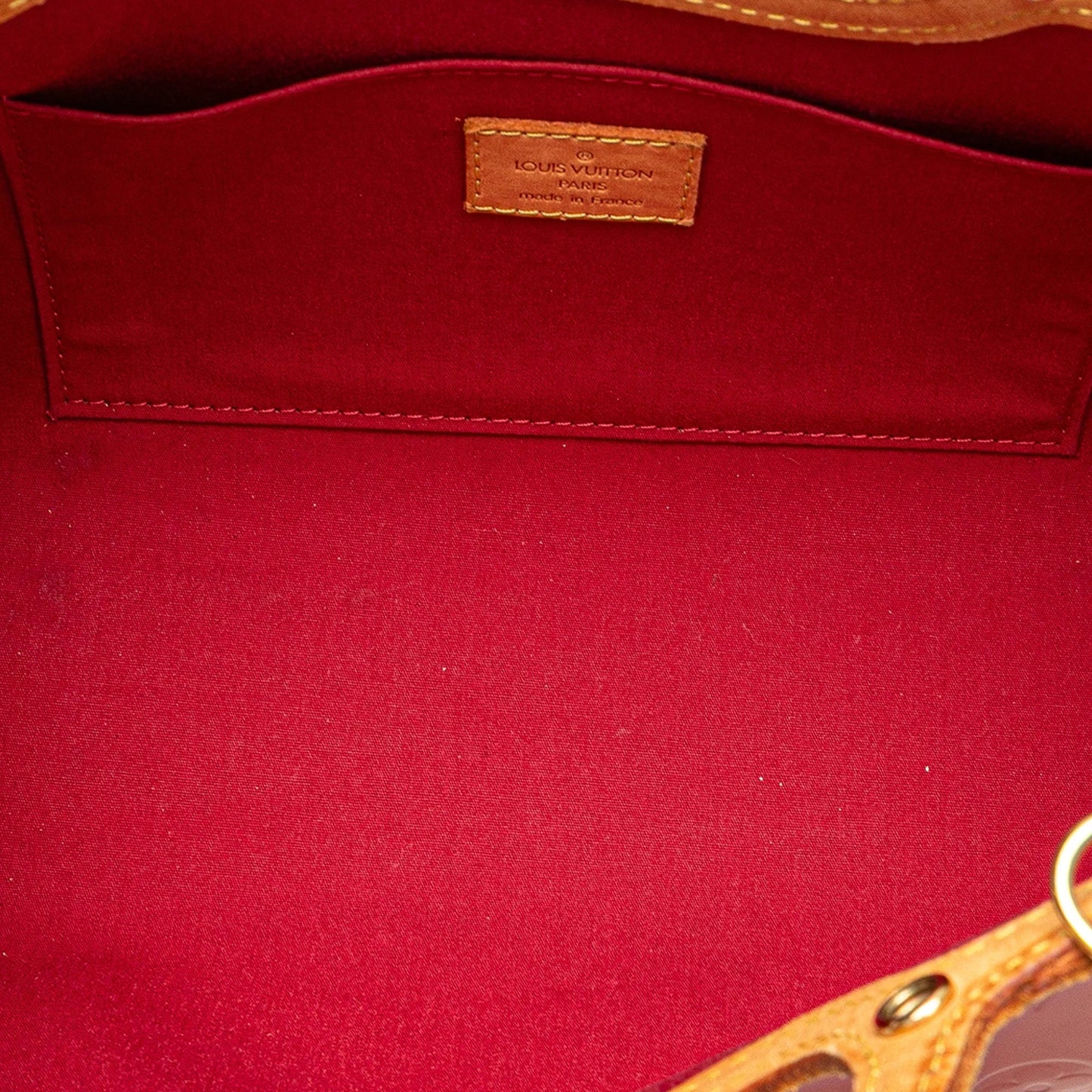 Red Louis Vuitton Monogram Vernis Roxbury Drive Satchel