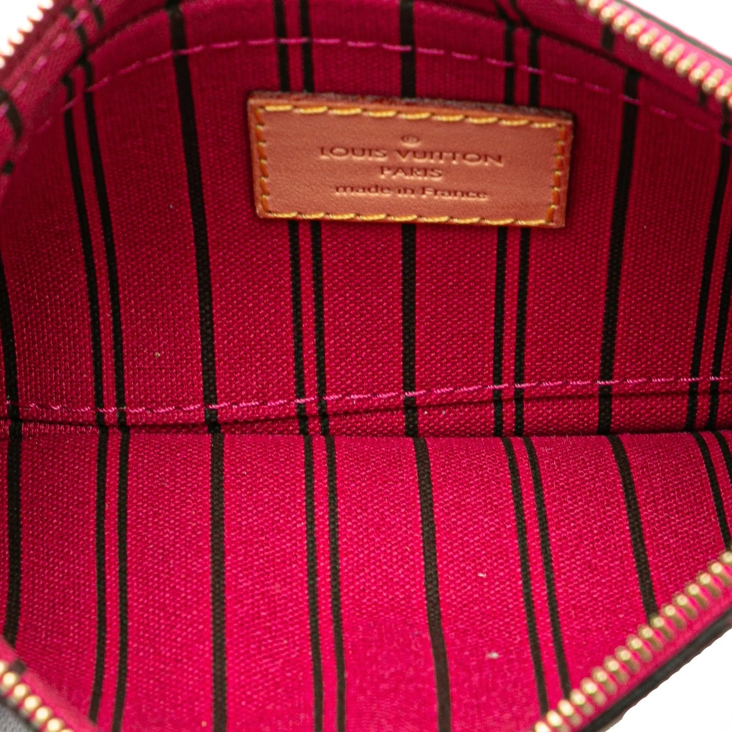 Brown Louis Vuitton Monogram Neverfull Pouch