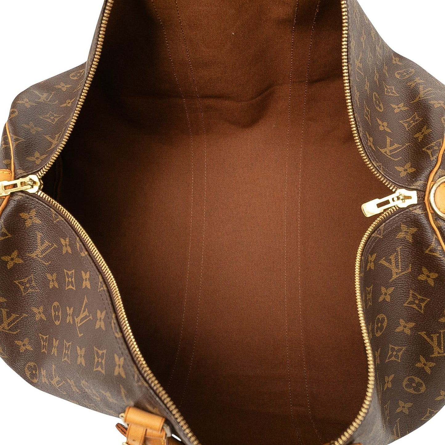 Brown Louis Vuitton Monogram Keepall Bandouliere 55 Travel Bag