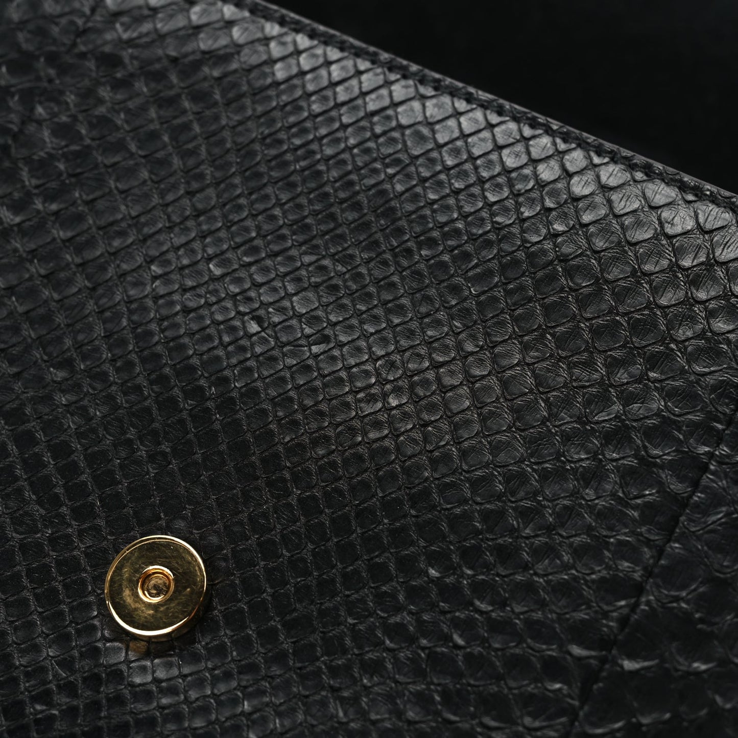 Saint Laurent Snakeskin Medium Classic Monogram Kate Tassel Satchel Black
