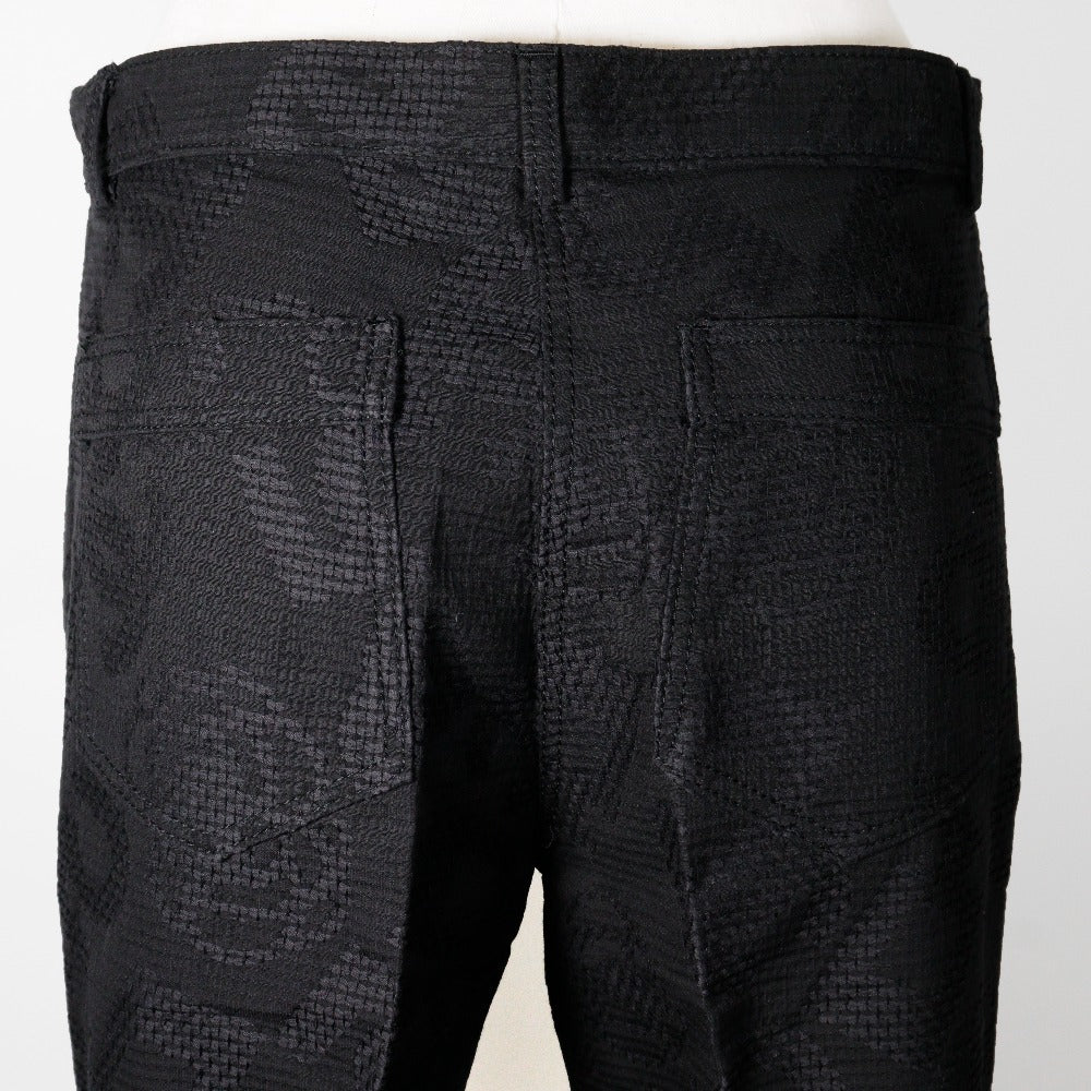 CHANEL Pants P28697V18473 cotton black 06P icon Women 36