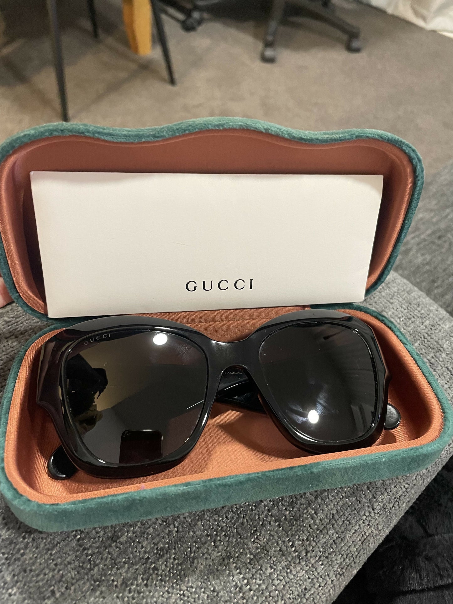 Black and Gold Gucci Sunglasses