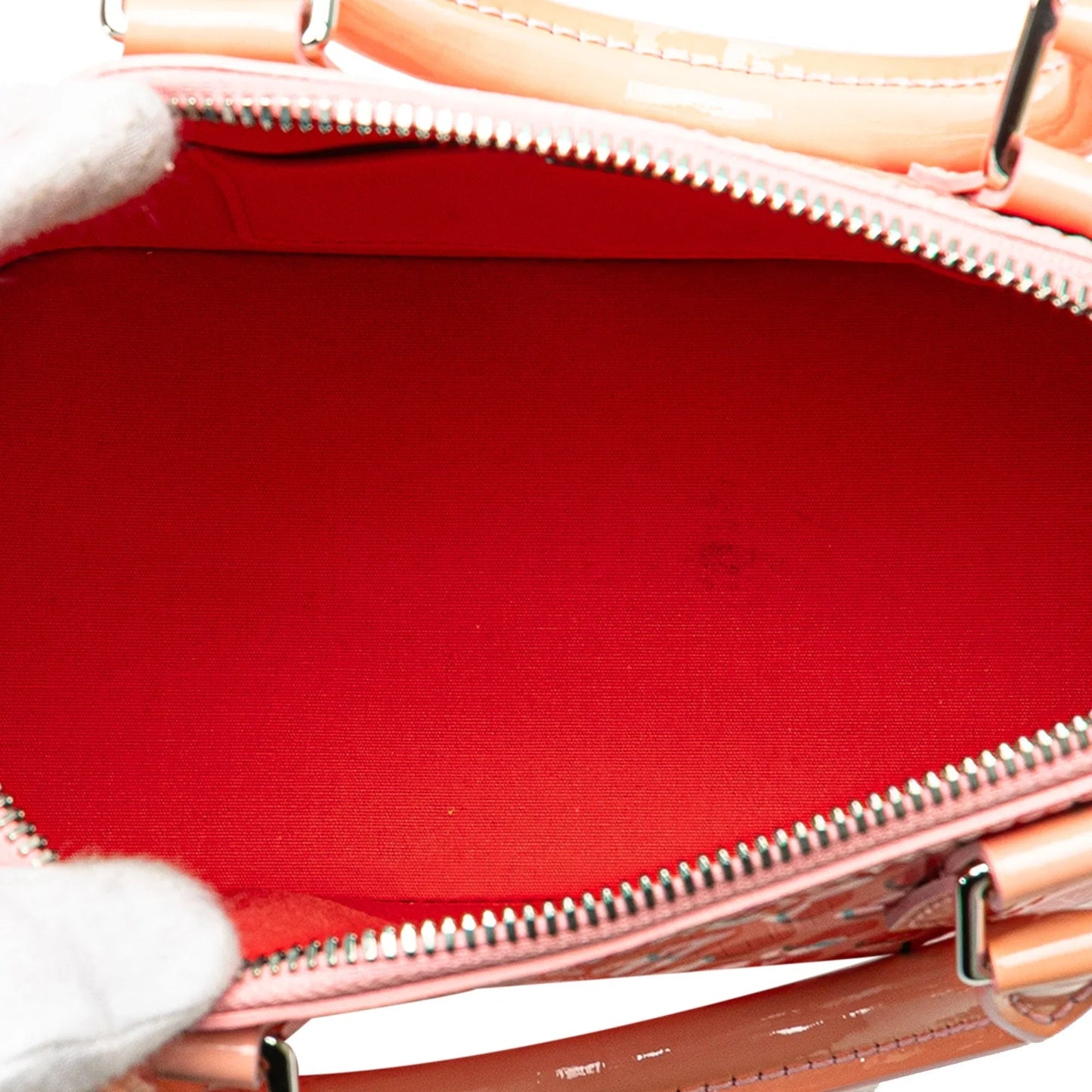 Pink Louis Vuitton Monogram Vernis Jungle Dots Alma BB Satchel
