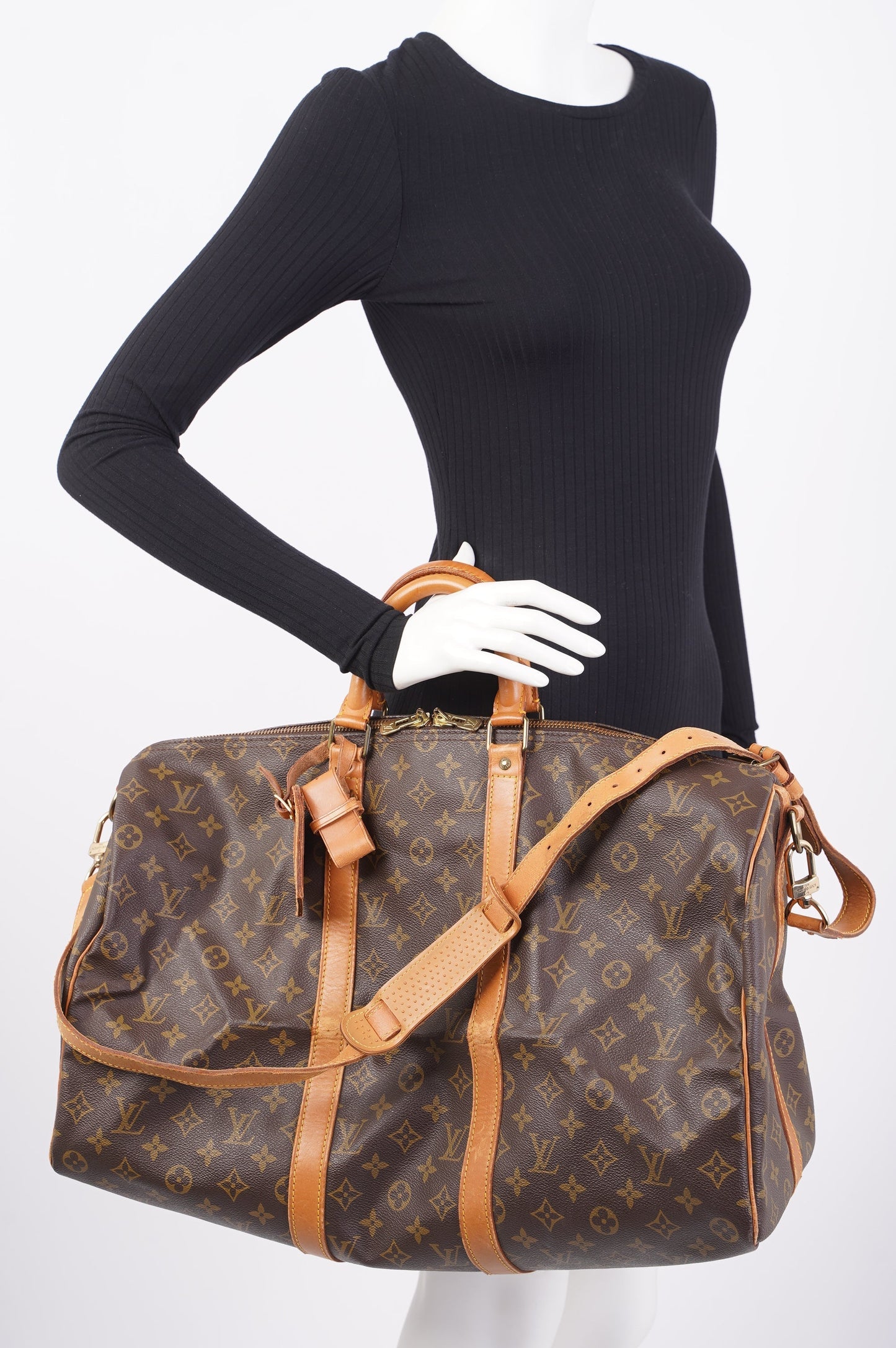 Louis Vuitton Keepall Bandouliere 50 Brown Monogram Canvas 50