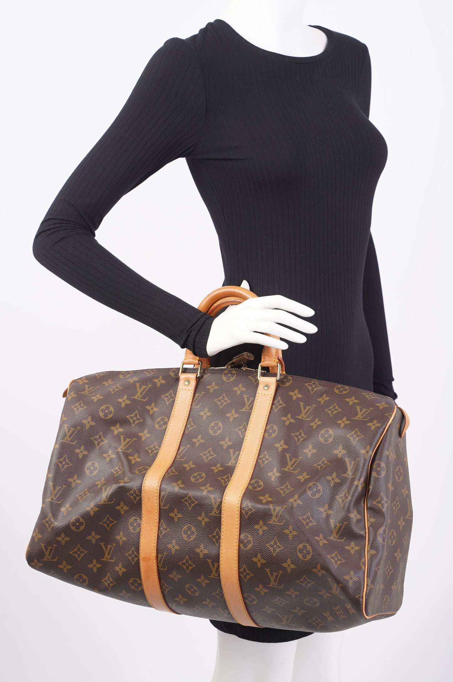 Louis Vuitton Keepall 45 Monogram Monogram Coated Canvas 45