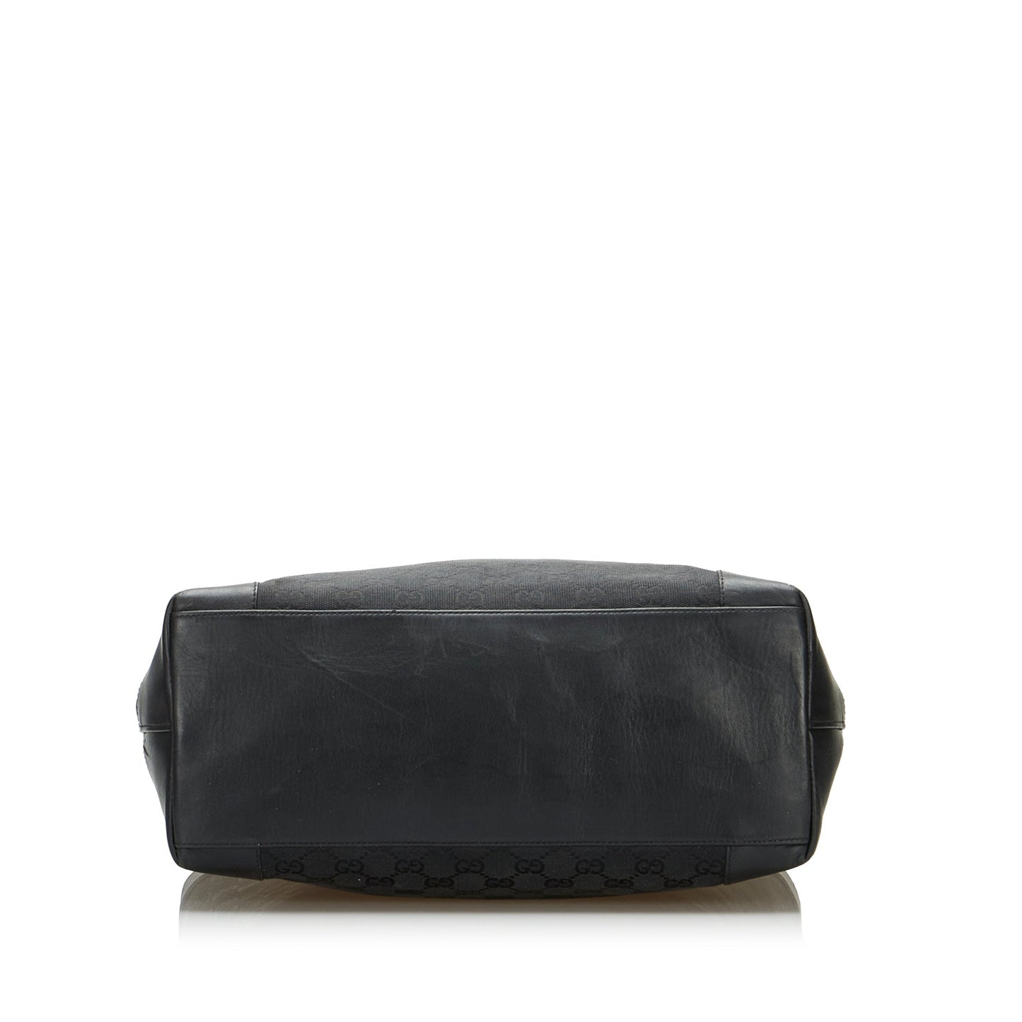 Gucci Black Leather Canvas Tote Style 10