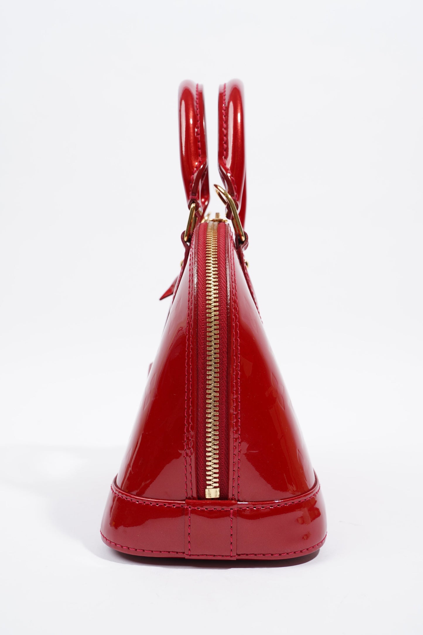 Louis Vuitton Alma BB Vernis Shoulder Bag Pomme D'Amour Vernis Leather BB