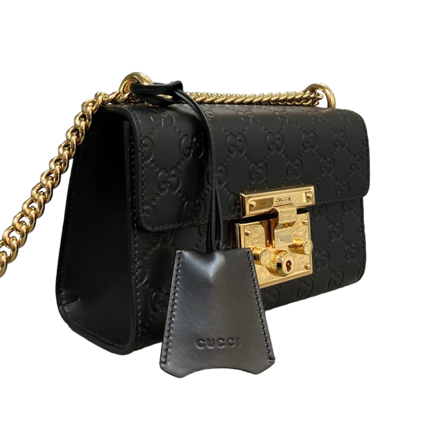 Gucci Monogram Chain Leather Shoulder Bag