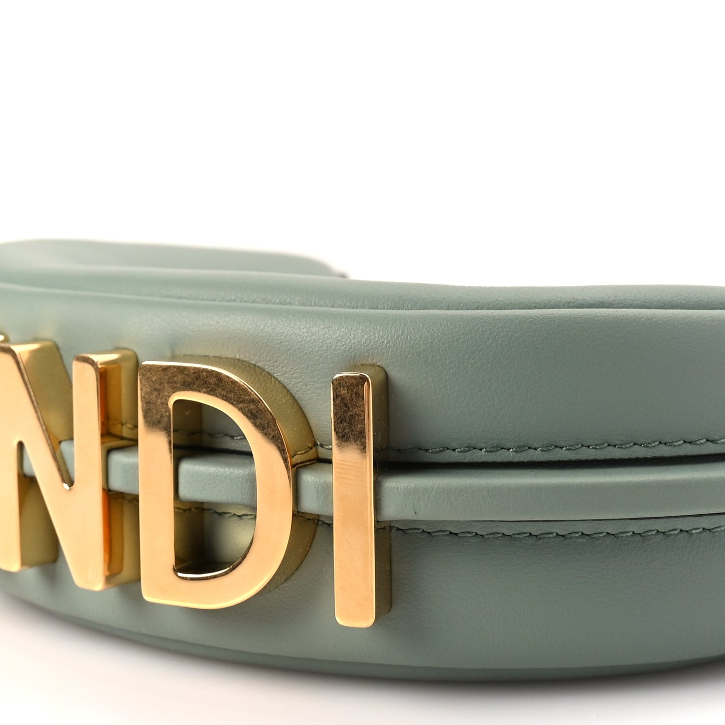 Fendi Vitello Grace New Matte Nano Fendigraphy Hobo Charm Menta