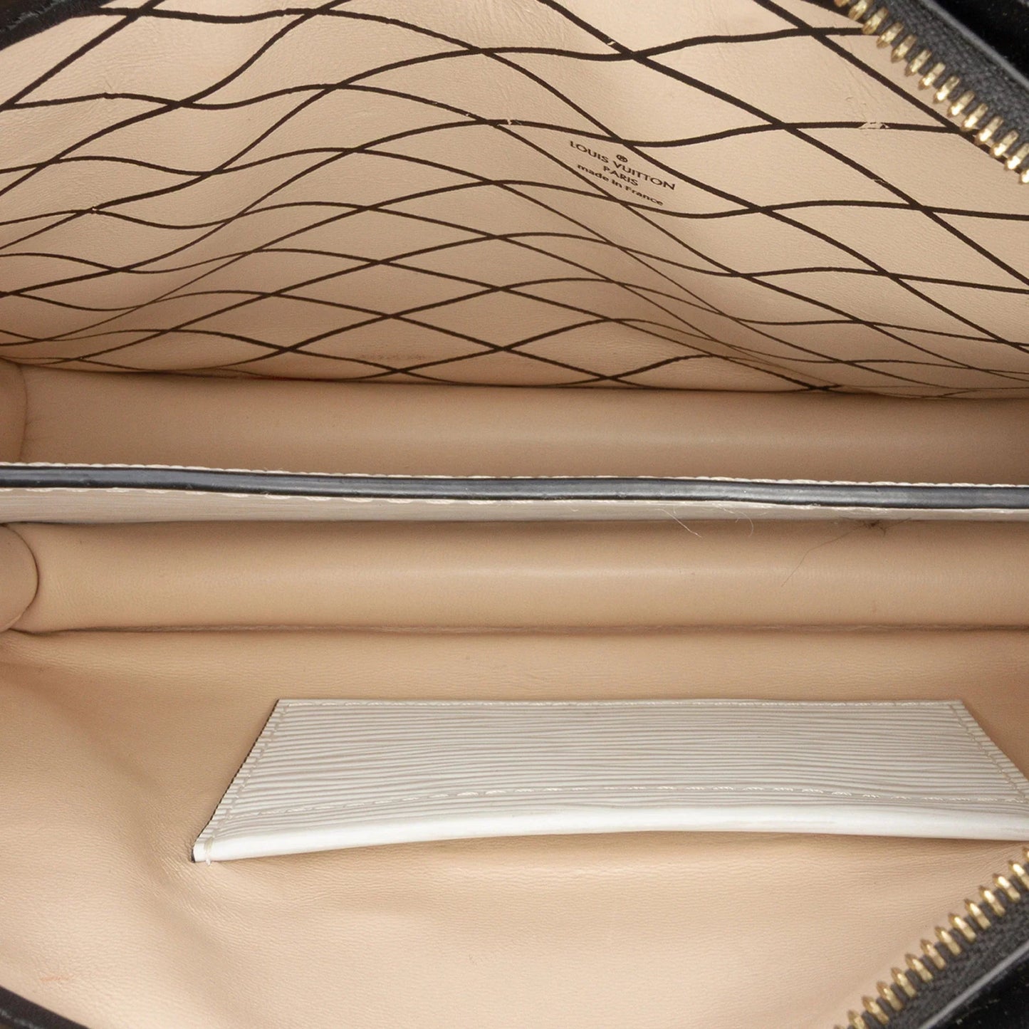 White Louis Vuitton Epi Trunk Clutch Crossbody Bag