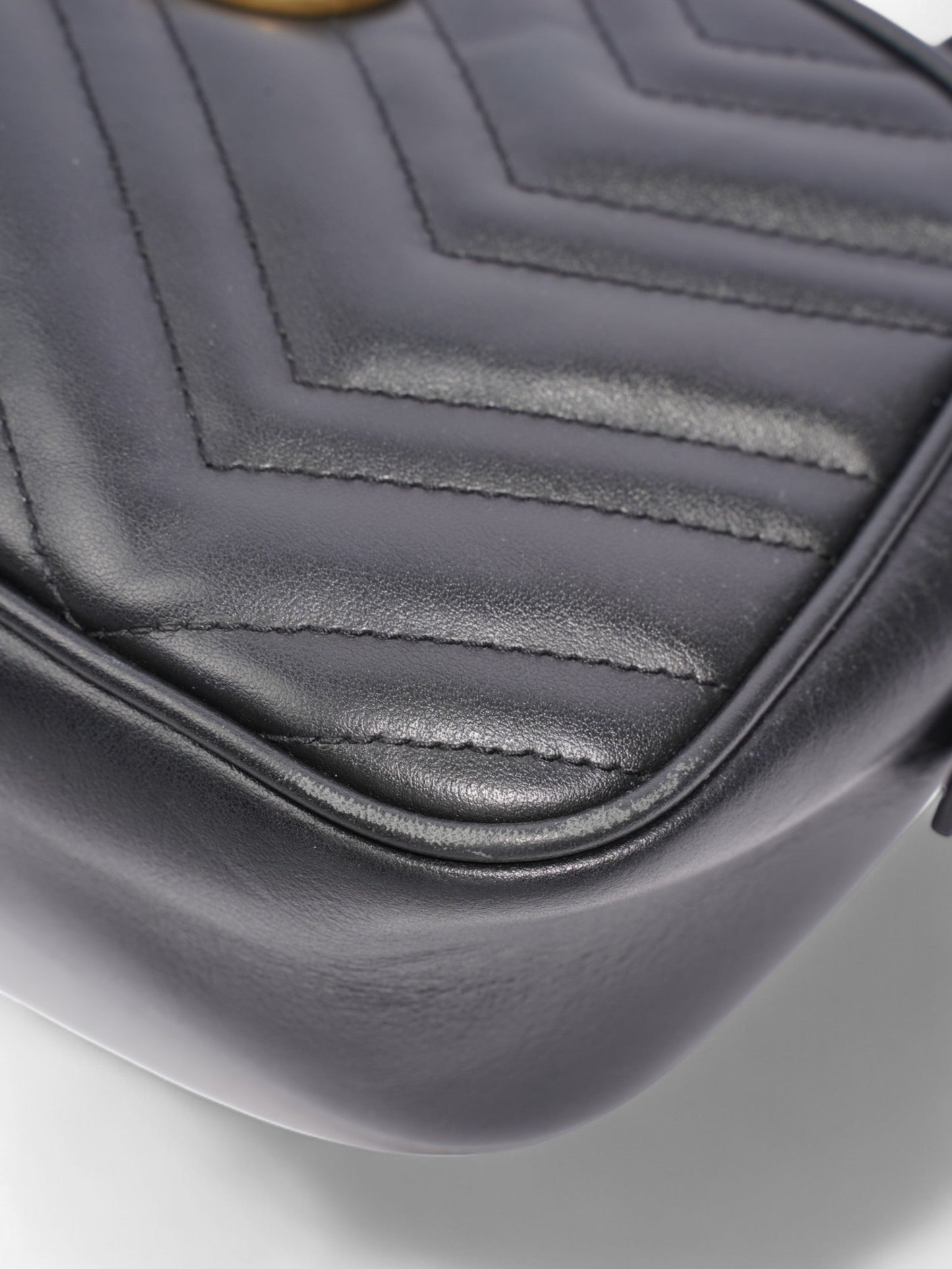 Gucci GG Marmont Black Matelasse Leather Small